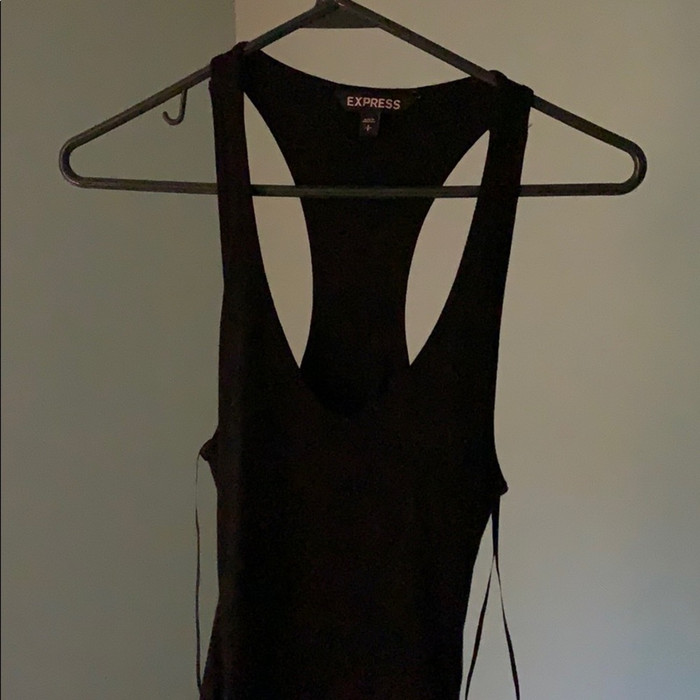 Express Black V-Neck Bodycon Dress